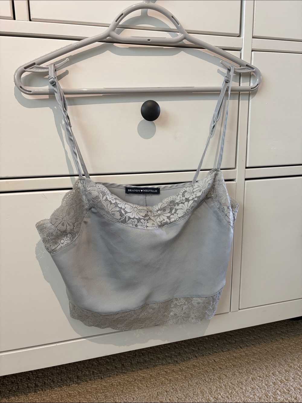 BRANDY MELVILLE SATIN LACE CAMI TANK